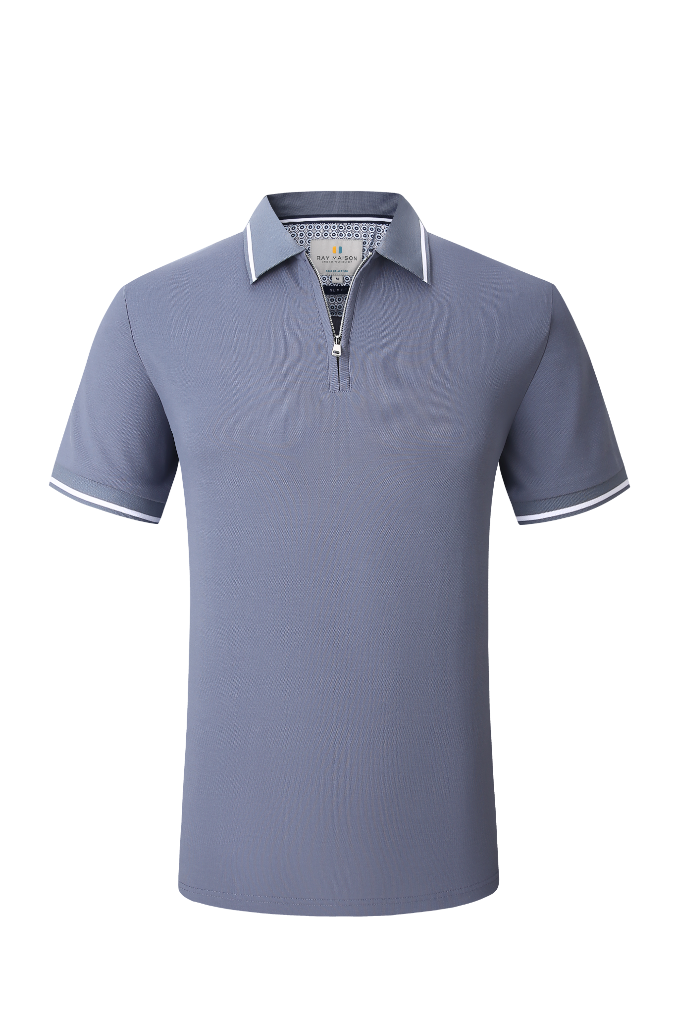 Powder Blue Zip Polo